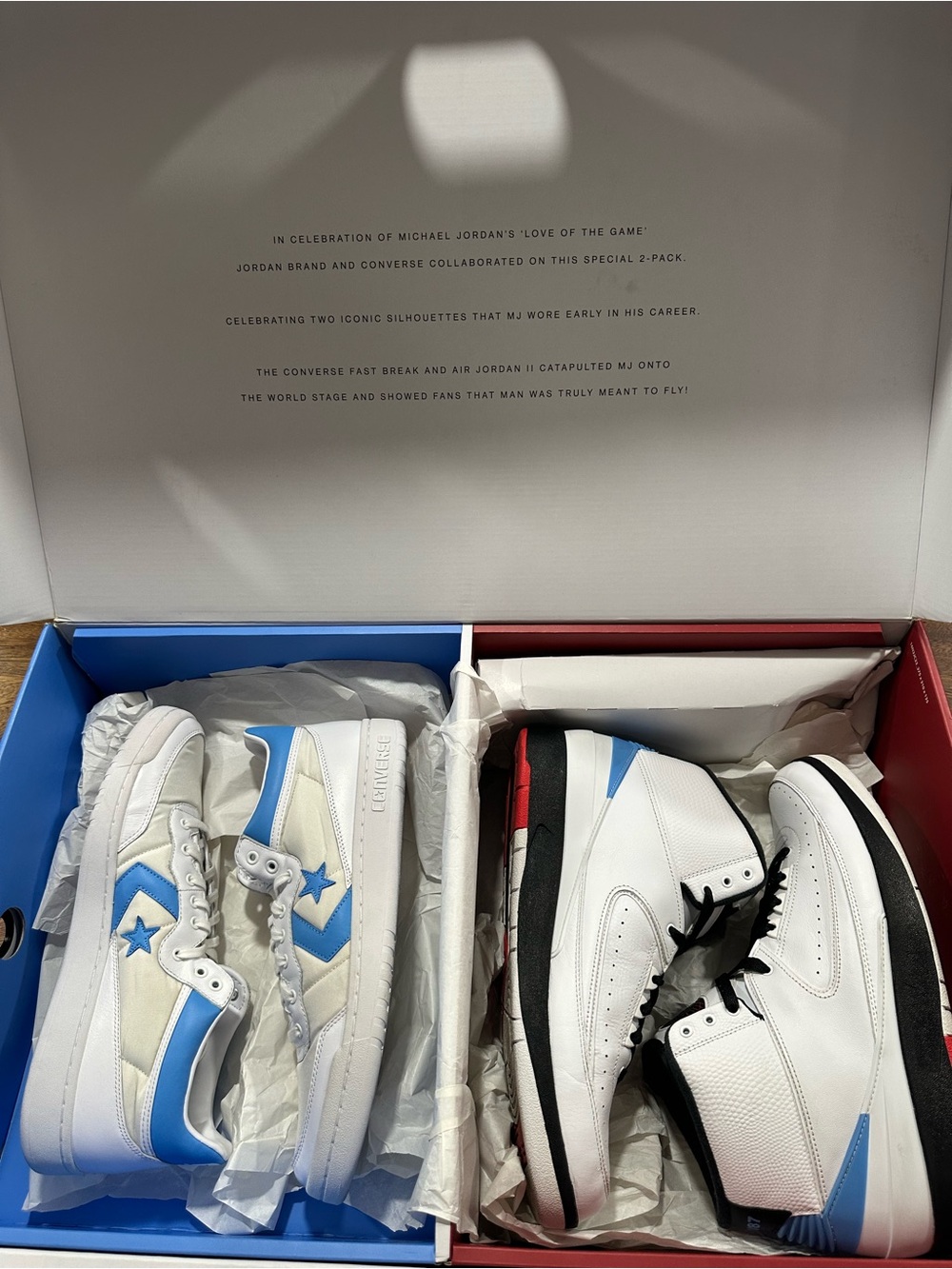 Air Jordan x Converse Alumni Pack 2017 Limited Edition 917931-900 Mens Sz 12 UNC - Picture 1 of 16